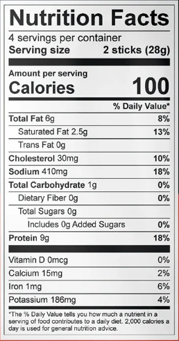 Nutrition facts