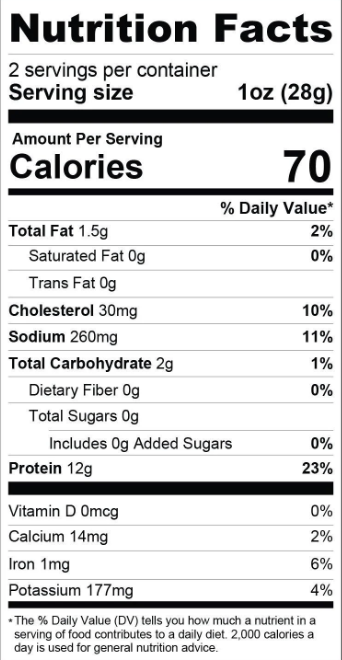 Nutrition facts