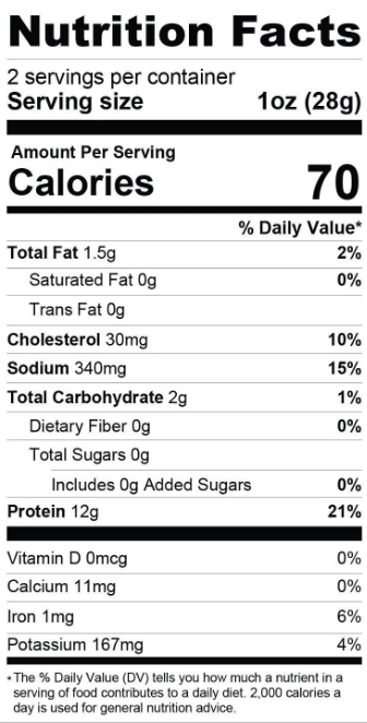 Nutrition facts
